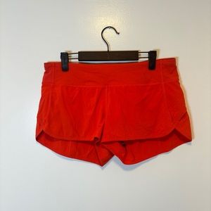 Lululemon red pink color shorts women's size 8